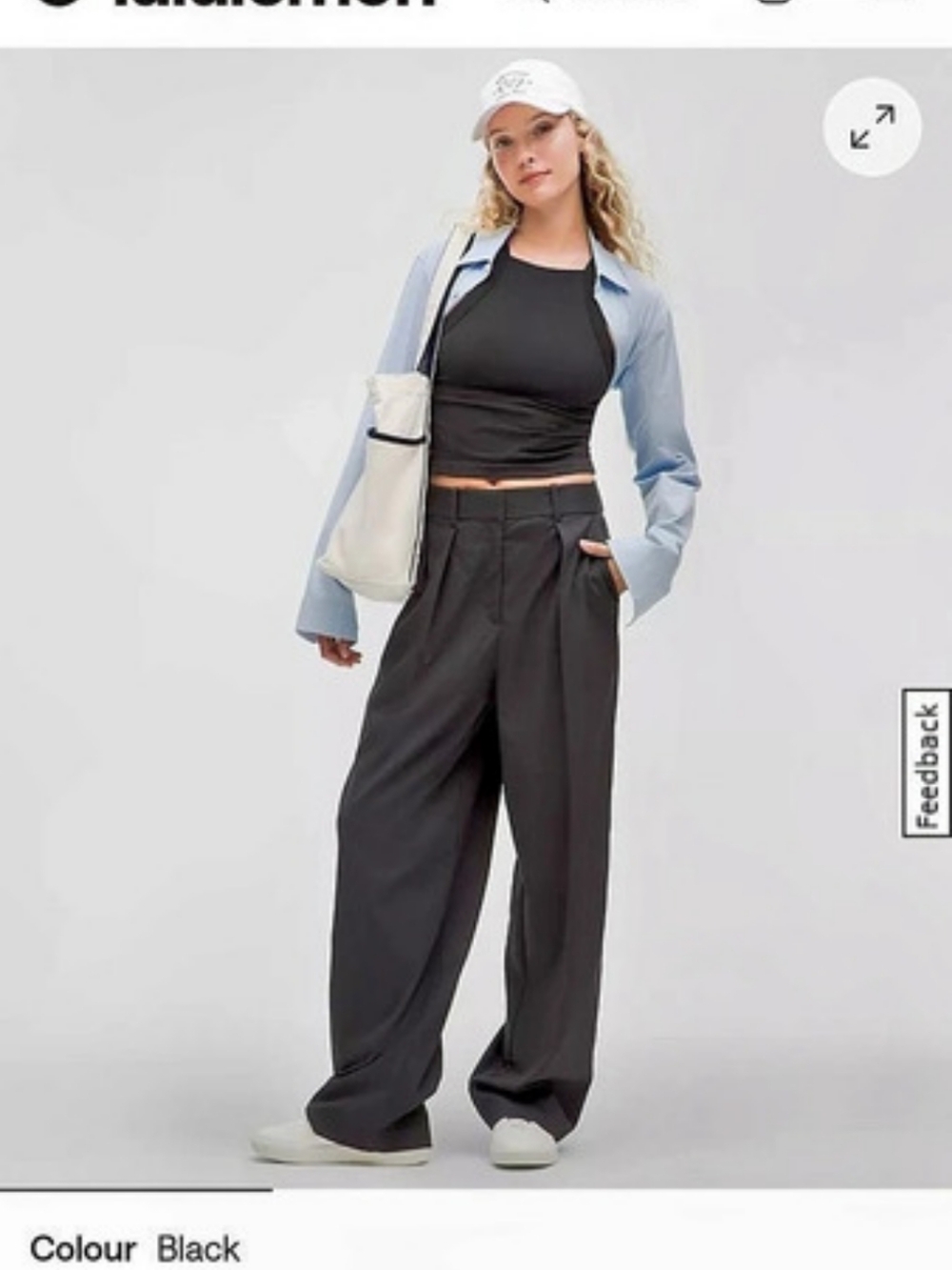 lululemon Pleat-Front High-Rise Trouser *Regular Black Size 12 NWT